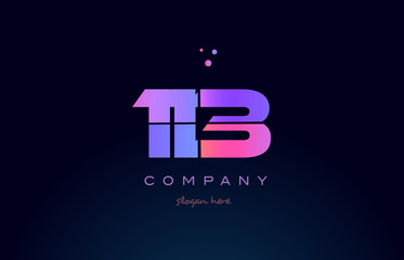 113 pink magenta purple number digit numeral logo icon vector