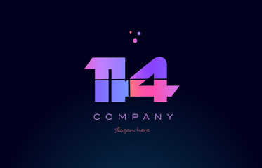 114 pink magenta purple number digit numeral logo icon vector