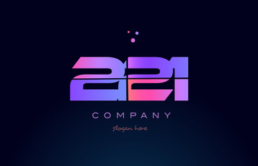 221 pink magenta purple number digit numeral logo icon vector