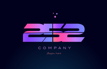 252 pink magenta purple number digit numeral logo icon vector