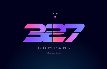 327 pink magenta purple number digit numeral logo icon vector