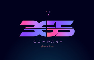 365 pink magenta purple number digit numeral logo icon vector
