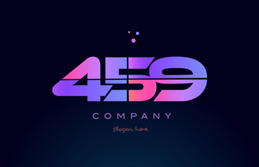 459 pink magenta purple number digit numeral logo icon vector