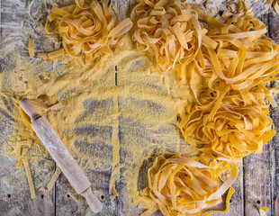 Handmade Italian Pasta Background
