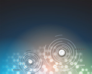 Digital technology world. Business virtual concept. Vector background