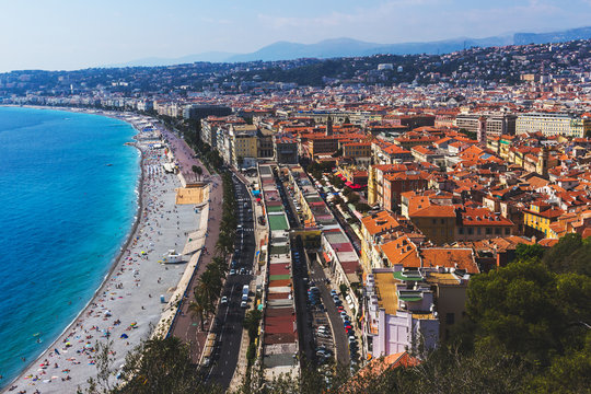 A panoramic view of the city of Nice, France. Picture taken September 2016