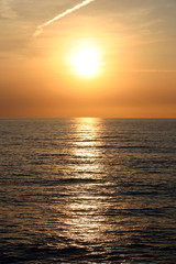 sunset above the north sea