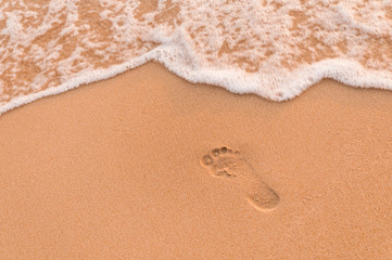 footprint in the sand