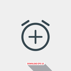 Add alarm icon, vector