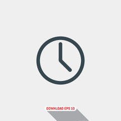 Clock icon, vector