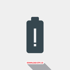 Obraz premium Low battery icon, vector