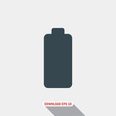 Battery full icon, vector