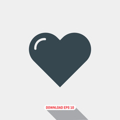 Heart icon, vector