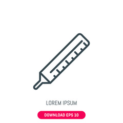 Thermometer icon, vector