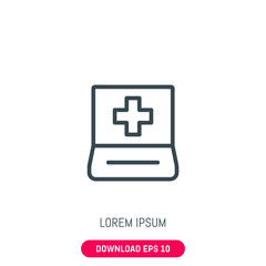 Obraz premium Medical computer icon, vector