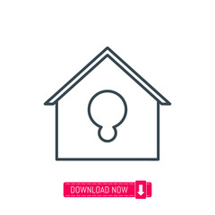 Bird house icon, vector