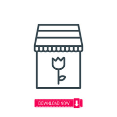 Flower store icon, vector