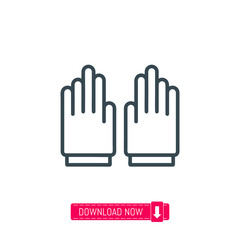 Obraz premium Gloves icon, vector