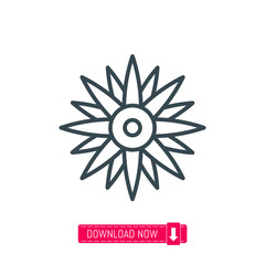 Fototapeta premium Flower icon, vector