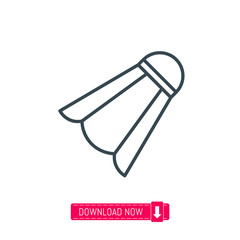 Badminton ball icon, vector