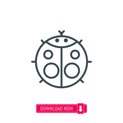 Fototapeta premium Firefly icon, vector