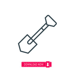 Shovel icon, vector