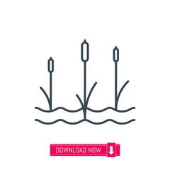 Reed icon, vector