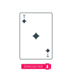 Ace playing card icon, vector
