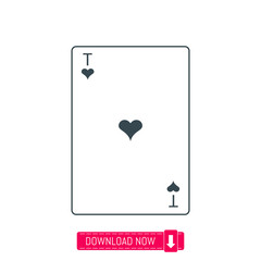 Ace playing card icon, vector