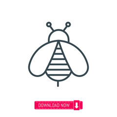 Bee icon, vector