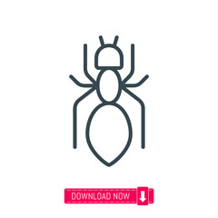 Ant icon, vector