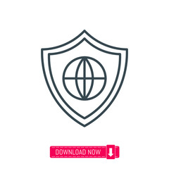 Shield browser icon, vector