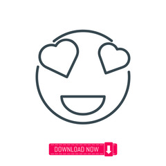 Obraz premium In love emoji icon, vector