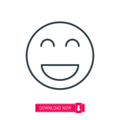 Smile icon, vector