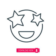 Surprized emoji icon, vector