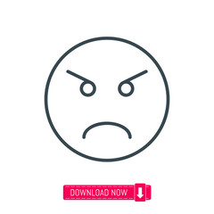 Angry icon, vector