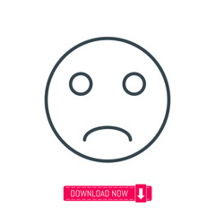 Sad emoji icon, vector