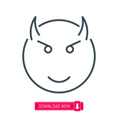 Evil emoji icon, vector