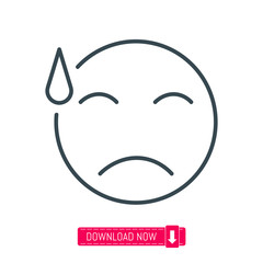 Sweat emoji icon, vector