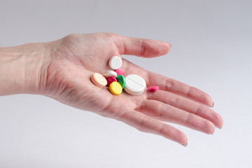 Hand with pills