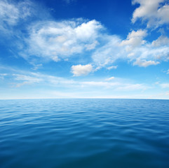 Fototapeta na wymiar Blue sea water surface