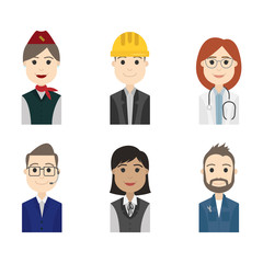 simple people avatar business and carrier character - 145360034
