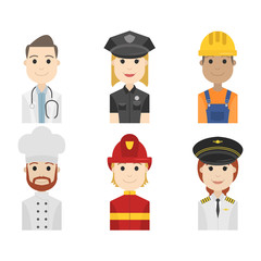 simple people avatar business and carrier character - 145360054