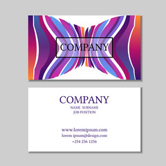 Abstract colorful business cards, vector illustration