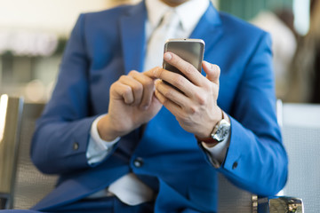 Businessman using on the phone