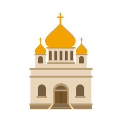 Orthodox church flat icon