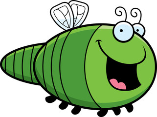 Cartoon Dragonfly Smiling