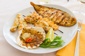 Plate of mixed fish