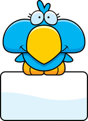 Cartoon Blue Bird Sign
