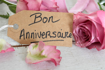 étiquette anniversaire
